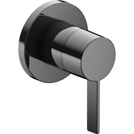 Mitigeur monocommande IXMO DN 15, rosace à encastrer rond noir chromé brillant KEUCO
