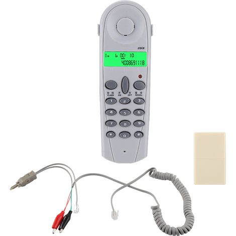 Testeur de Ligne Téléphonique Câble Gris Blanc - Outil de Test pour Technicien Télécom (1/5)