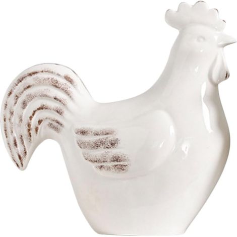 Figurine Coq Céramique Décorative pour Bureau et Salon Modèle Moderne et Réaliste Ornement et Unique pour Décoration Intérieure (1/5)