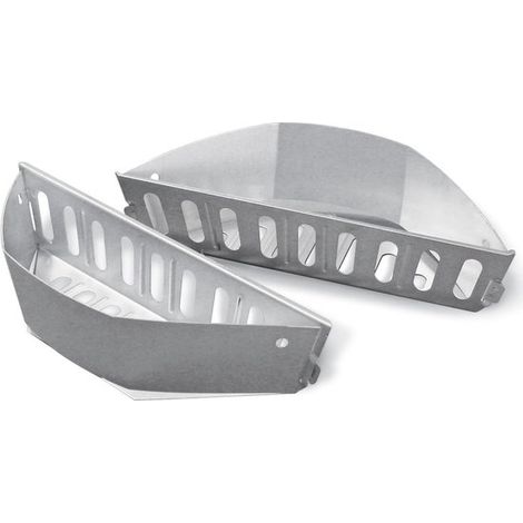 Panier à charbon en aluminium galvanisé, grand panier à charbon en acier inoxydable, réservoir à combustible (lot de 2) (1/5)