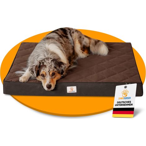 Lit orthopédique pour chien imperméable - tapis préféré de votre nez en fourrure - Coussin antidérapant pour chien - Panier pour chien - Housse lavable - Pour petits à grands chiens - 90 x (1/5)