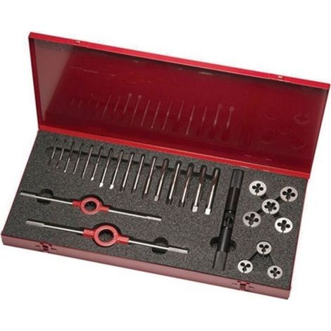 Jeu de tarauds HS-8M M2-M6, 17 pièces, HSS, coffret métallique