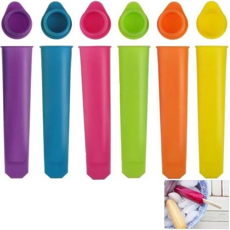 Moule Glace Silicone pour Glace I'Eau,Popsicle Mold Set,Moule à Glace Coloré Popsicle Mold,Moule À Glace en Silicone avec (1/4)