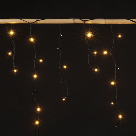 LED Lichtervorhang 3,5m warmweiß Lichterkette Weihnachtensdeko Aussenbeleuchtung (1/3)