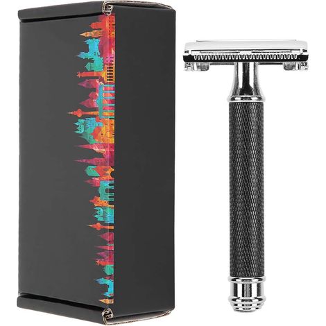 Rasoir à Barbe Manuel Portable en Alliage de Zinc Lavable pour Hommes - Tondeuse à Barbe (1/5)