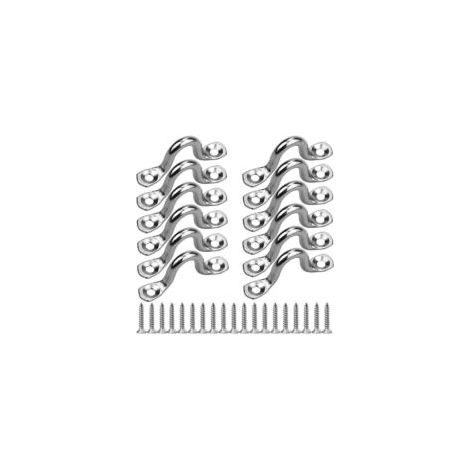 Bardusch-24 Pontet INOX, Acier Inoxydable Pontet avec 48 vis,Pont,Voile D'ombrage de Voiture,Gréement de Cano (6 mm)