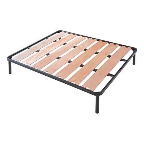 EVERGREENWEB - Rete Letto Doghe Larghe 90x190 in Legno Ortopedica con 4 Piedi Smontabili, Struttura portante in Ferro Rinforzata, Base da Incasso per Tutti Tipi di Letti e Materassi LIME (1/3)