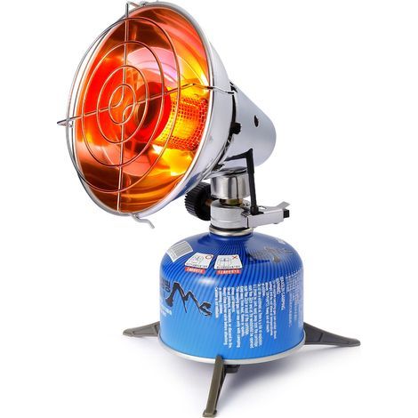 Chauffage de gaz portable pour camping – Allumage piézoélectrique – Sécurité renforcée avec protection – Vanne de contrôle réglable – Pêche et randonnée (1/5)