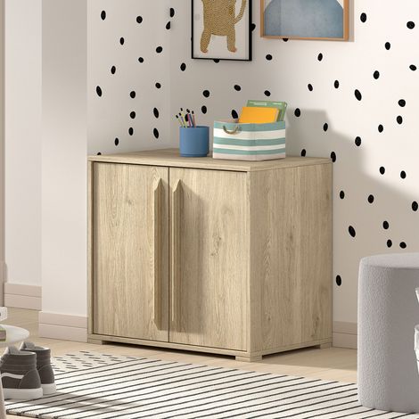 Commode 2 portes 67,7x43x61,7 cm chêne - ZABIO