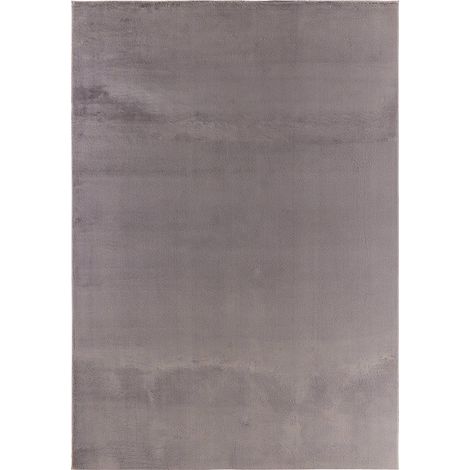 Tapis anthracite uni très doux antidérapant lavable - 160 x 230 cm (1/5)