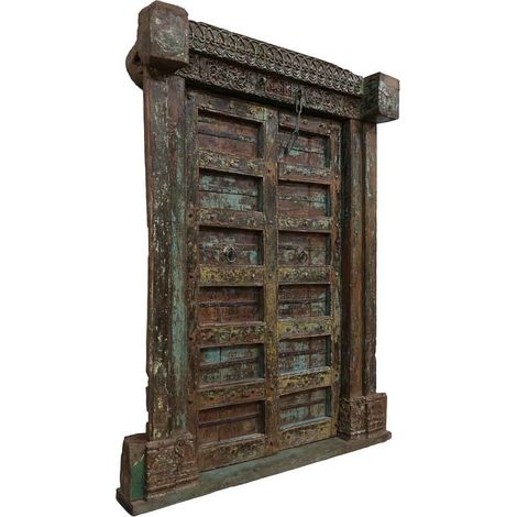 Puerta de madera marron 164x34x220h cm