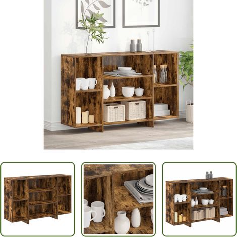Räuchereiche - Sideboard Räuchereiche 120x30x75 cm Holzwerkstoff (1/5)