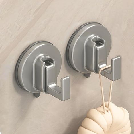 Set mit 4 leistungsstarken Saugnapfhaken, Handtuchhalter für Badezimmer, Wandmontage-Saugnapfhaken für Küche, Dusche, Fenster, Glas