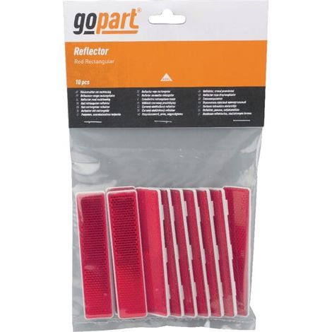 Catadioptre rectangle rouge 105x24mm GOPART LA75015 (1/3)