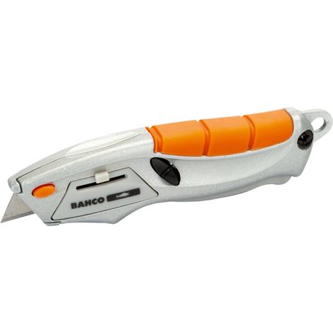 Bahco Mini-Cuttermesser mit automatischem Klingeneinzug und Gummigriff (1/4)