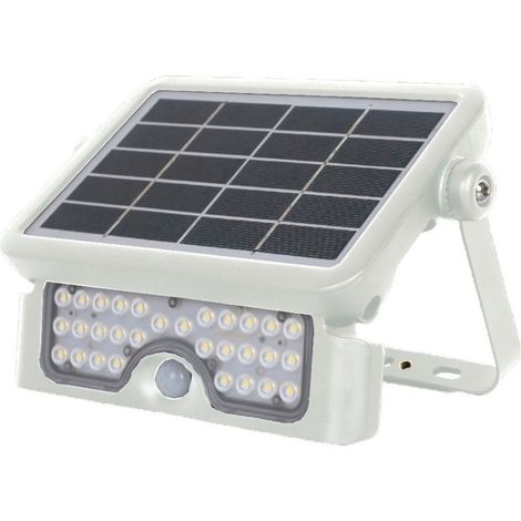 Proiettore Led Solare 5W Sensore Crepuscolare e Movimento Bianco IP65 6000K