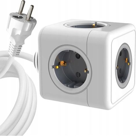 MicroConnect PowerCube 5 prese Schuko cavo 1,5 m bianco