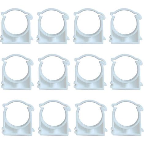 Lot De 12 Diamètre intérieur 40mm Collier Serrage Tuyau diamètre unique,Clips de Tuyau en Plastique,pour Conduite D'eau,Tuyau de Gaz (1/5)