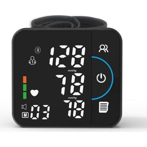 Tensiomètre de poignet - Rechargeable, automatique, affichage numérique LED, 180 mesures et mémoire (1/5)