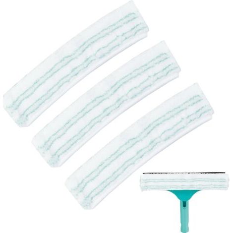 Set of 3 replacement covers for window and frame cleaner L, 27 cm wide, for effective and streak-free cleaning of windows and smooth surfaces--DTEKGAZ