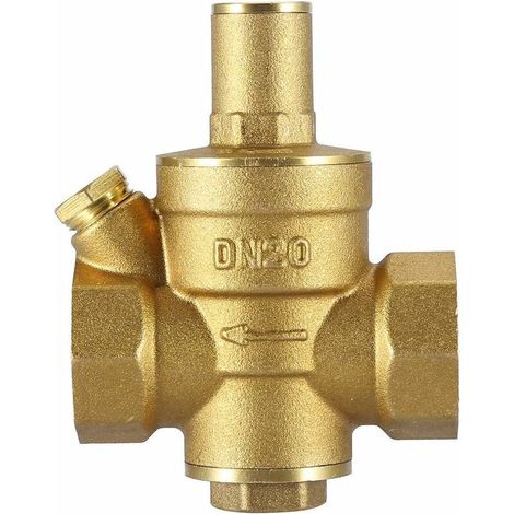 Mini Reducteur de Pression, Detendeur Eau 3/4, Valve de Réduction de Pression, DN20 3/4" Valve de Régulateur de Réduction de Pression d'eau Réglable 1.6MPa, (1/5)