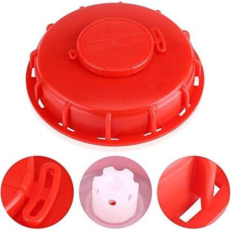 Couvercle de réservoir IBC, IBC fourre-Tout Couvercle Capuchon pour réservoir d'eau Liquide, Plastique Rouge 163mm (1/5)