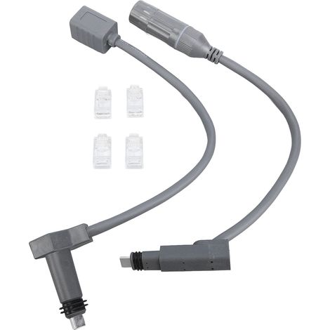 Adaptateur RJ45 vers fiche SPX, 2 pièces, câble prolongateur mâle-femelle pour antenne satellite Gen 2 et routeur (1/5)