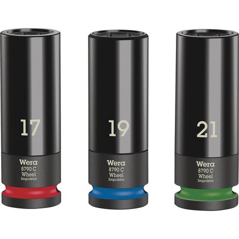 Wera Wheel Impaktor C Set 1 Steckschlüsseleinsatz-Set 1/2" 3teilig 05004595001