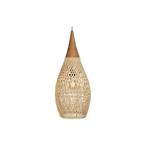 Suspension, Design en Osier Élégant, Polyvalente pour Divers Espaces, 25x50cm, Pas d'ampoule (1/2)