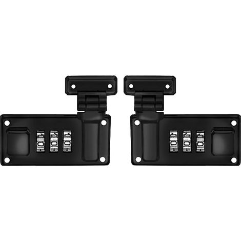 Lot de 2 valises de rechange avec serrure à combinaison à 3 chiffres - Pour équiper les bagages - Noir (1/5)