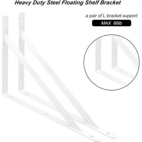 NALOOKAMIC Lot de 8 supports d'étagère de 30,5 cm, support à angle droit robuste, supports d'étagèr (1/3)