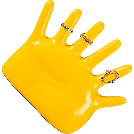 Présentoir à bagues polyvalent, résistant à la décoloration, élégant présentoir à bijoux pour bracelets et montres, jaune (1/5)
