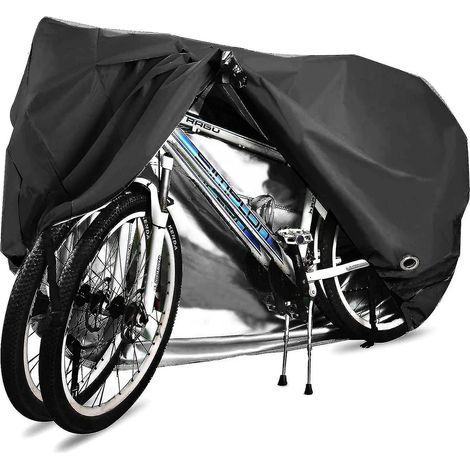 Housse de vélo imperméable et respirante 210D pour 2 vélos, avec boucles de verrouillage, idéale pour VTT et vélos de course.-AquaForge (1/4)