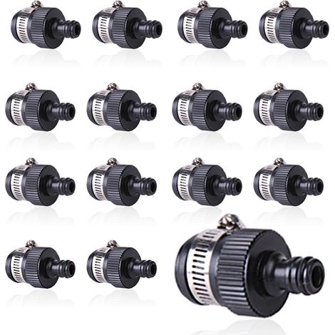 Garden Home 14mm Round connectors Garden tap No Thread Joints for Quick Connector Washing Machine Water Gun Adapter 15pcs Water Pipe Fittings (1/5)