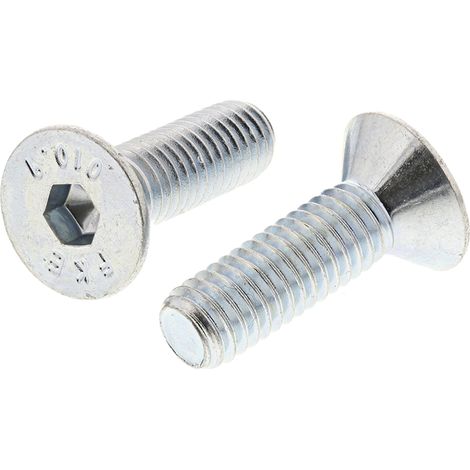 Vis à six pans creux, M6 x 20mm, tête Vis fraisée à tête creuse hexagonale, en Acier ( Prix pour Boîte de 50 )