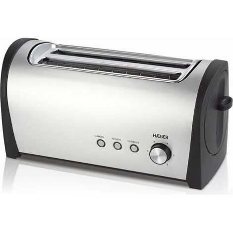 Haeger Desayuno Plus Toaster Silber-Grau 2 Schlitze