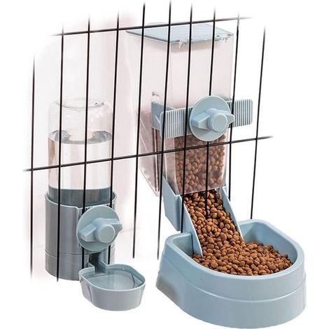 Set di ciotole per cibo e acqua per gabbie di conigli. Ciotole piccole per conigli, furetti, gatti e uccelli. (1/5)