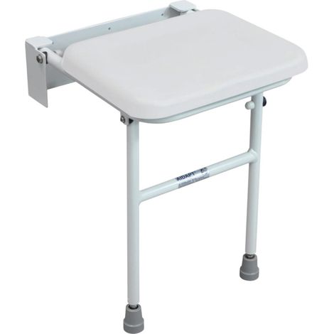 Aidapt Siège de Douche Rembourré Compact avec Pied Solo Seat Blanc