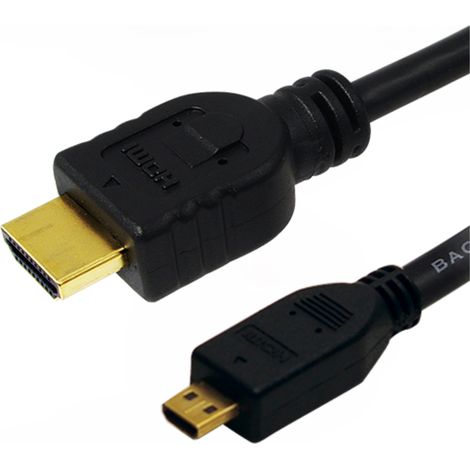 Cavo da HDMI Micro-D/M a HDMI-A/M, 4K/30 Hz, 2 m, nero - LogiLink CH0032 (1/5)