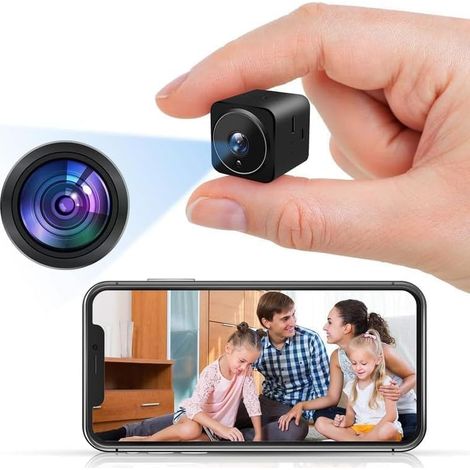 Mini Camera - Full HD 1080P - WiFi Sans Fil - Détecteur De Mouvement - Vision Nocturne - Audio Bidirectionnel - Pour Surveillance Intérieure Et Extérieure - 1 Pièce