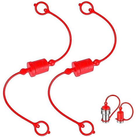 ISO A 1 4 Hydraulic rapide Coupler mâle poussière bouchon et femelle fiche housse (1/5)