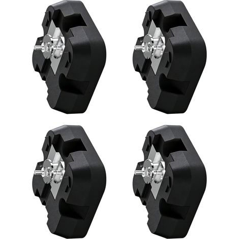 Lot de 4 supports de fixation pour climatisation extérieure - Base antichoc - Support de remplacement pour le conditionnement (1/5)