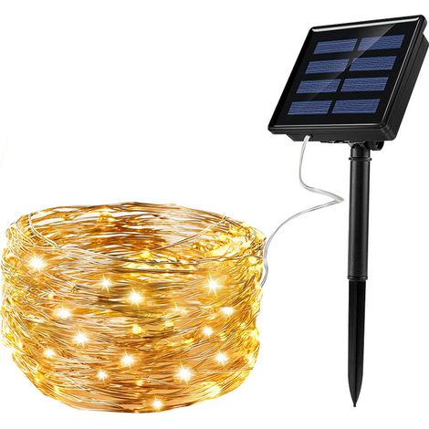 Guirlandes lumineuses solaires d'extérieur, Lumières solaires LED d'extérieur, Lumières de Noël de jardin d'extérieur, Lumières solaires S-AquaForge