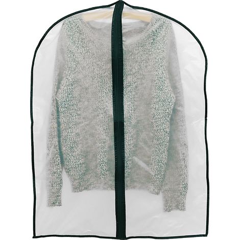 Housse à Vêtements PEVA Transparente avec Fermeture Éclair Résistante - Protège contre la Poussière et l'humidité (80/100/120 x 60 cm) - Washable et Réutilisable (1/5)