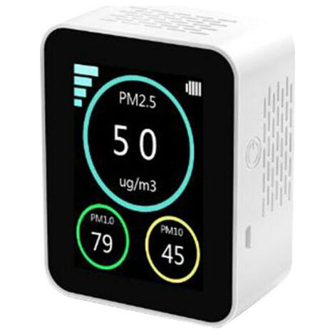 Moniteur de qualité de l'air M10 pour détection électrochimique PM2,5 AQI, blanc (1/4)