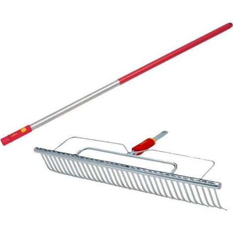 Wolf Garten Multi Change Longspan Wide Rake UHM 58cm & ZMI15 142cm 1.42m Handle