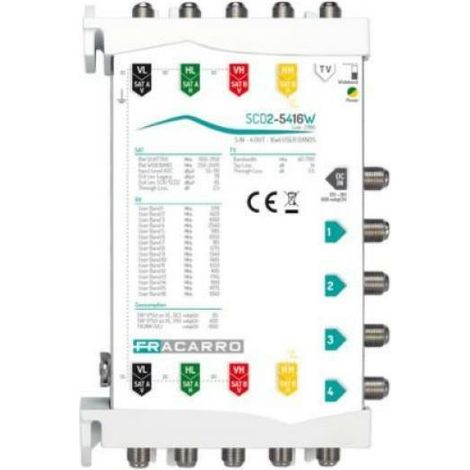 Fracarro Multischalter SCD2-5416W 5 IN 4 OUT 271180