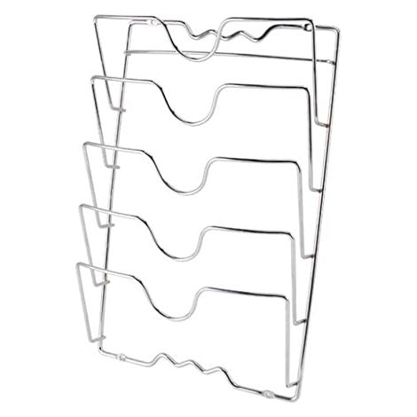 Étagère de rangement murale à 5 niveaux pour la cuisine Boîte de rangement multifonctionnelle pour couvercles de casseroles et planches à découper, fixation murale, gain de place (1/5)