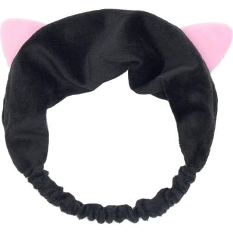 Serre tête oreilles de chat pour soin du visage et maquillage accessoire de coiffure original et ludique (1/5)