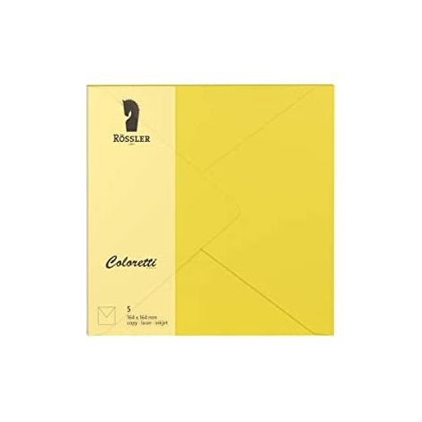 Grande enveloppe carrée coloretti 5 pcs. jaune (1/3)